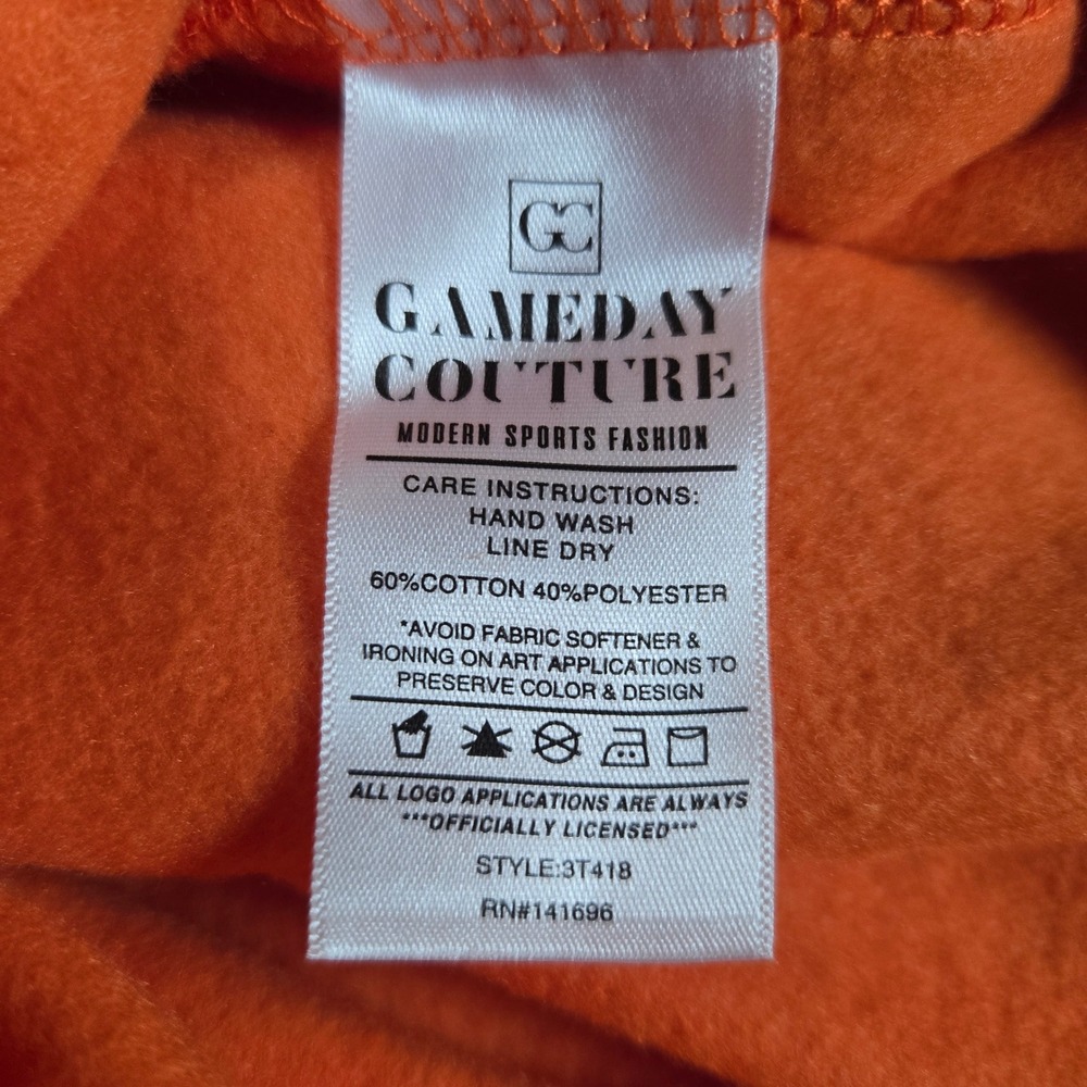Gameday Couture Cleveland Browns NFL Orange Sweatshirt Rhinestone Stars XL - Picture 3 of 7